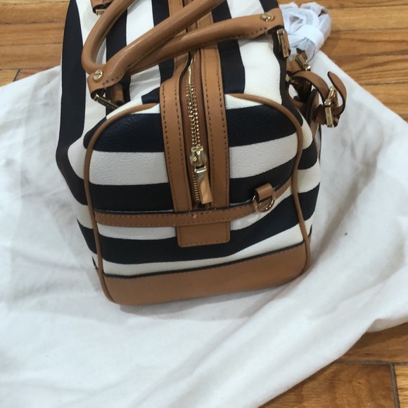 Tory Burch Viva Satchel bag, Striped Nautical 13 X 7” - Picture 4 of 16